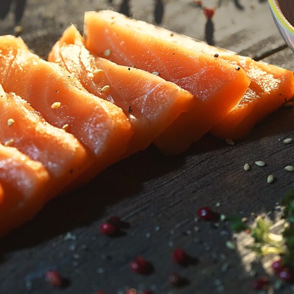 Lax loins sashimi 668kr/kg